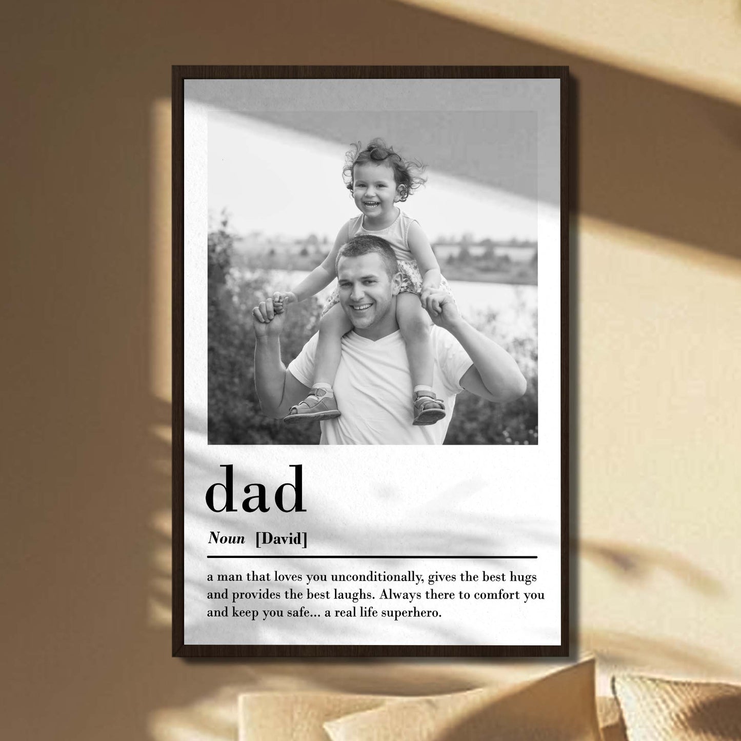 Dad A Man Who Loves You Unconditionally - Custom Superhero Photo Canvas / Poster