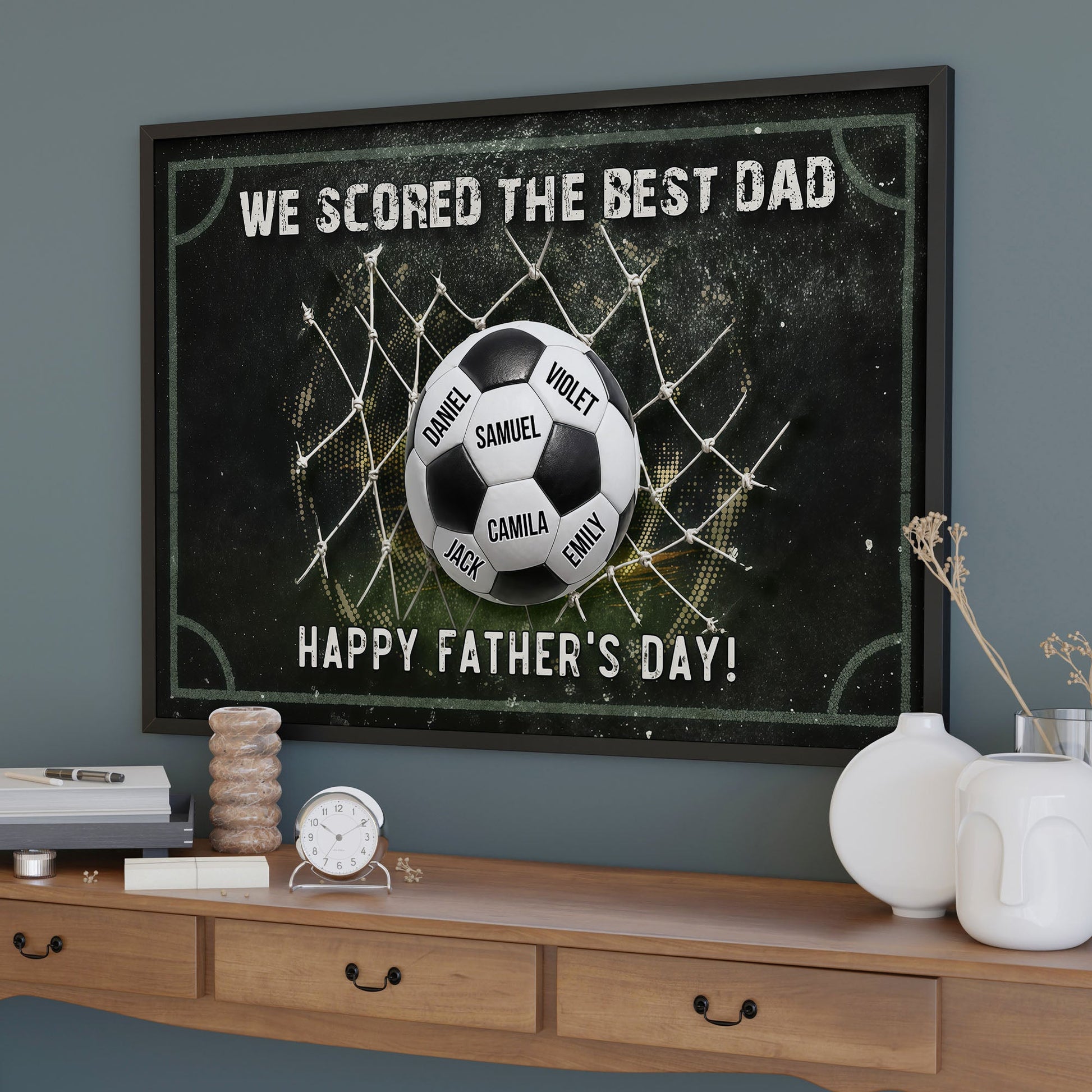 Custom Soccer Dad Canvas for Dad with personalized design details for meaningful gifting image 6