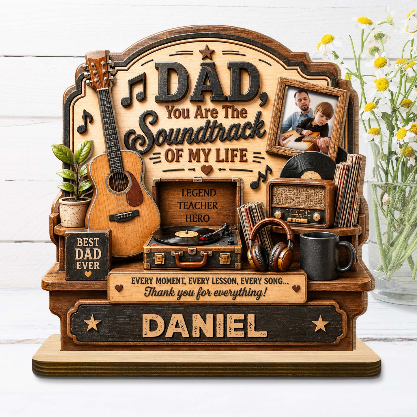 Dad Wood Plaque personalization view for Dad