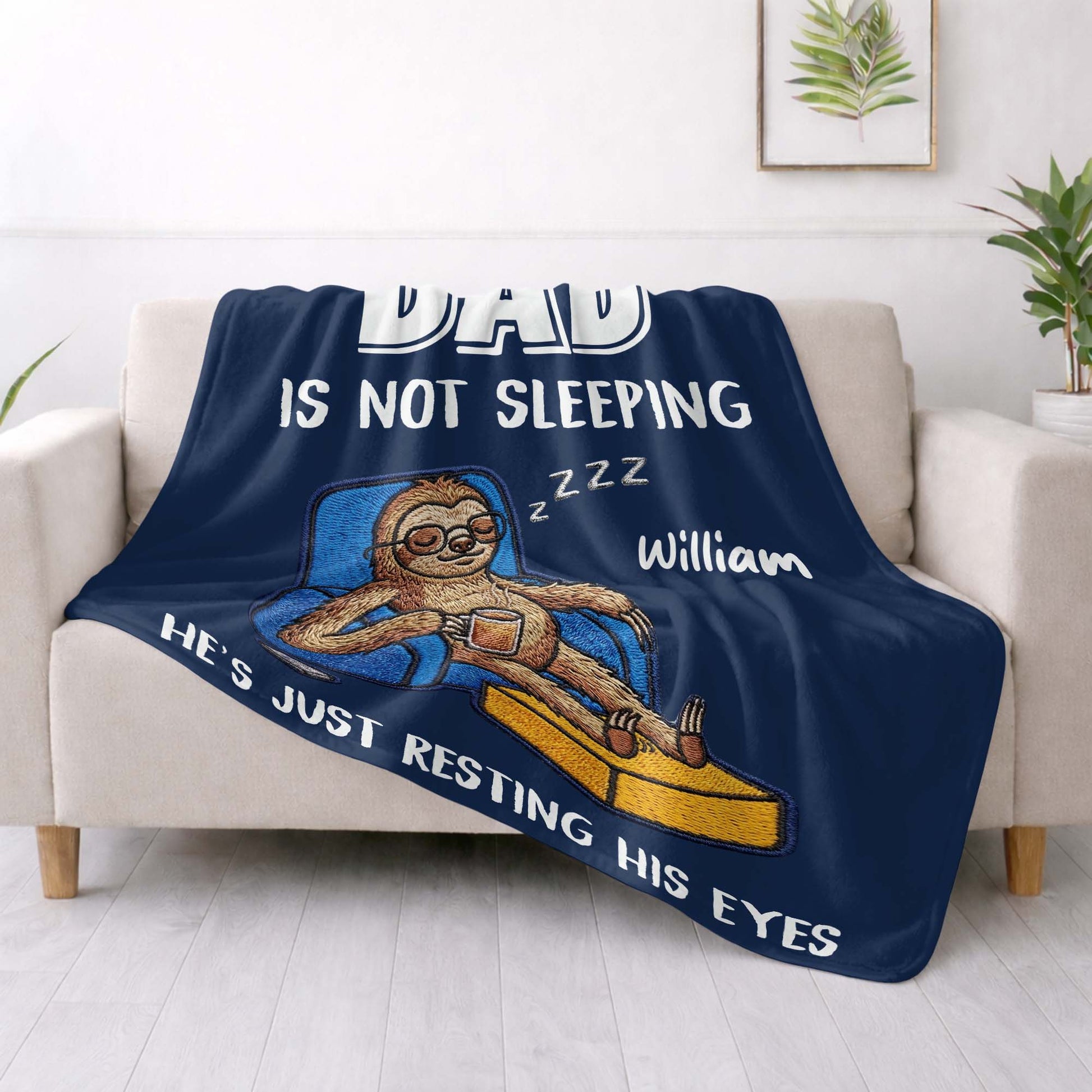 Blanket gift-ready design for Dad