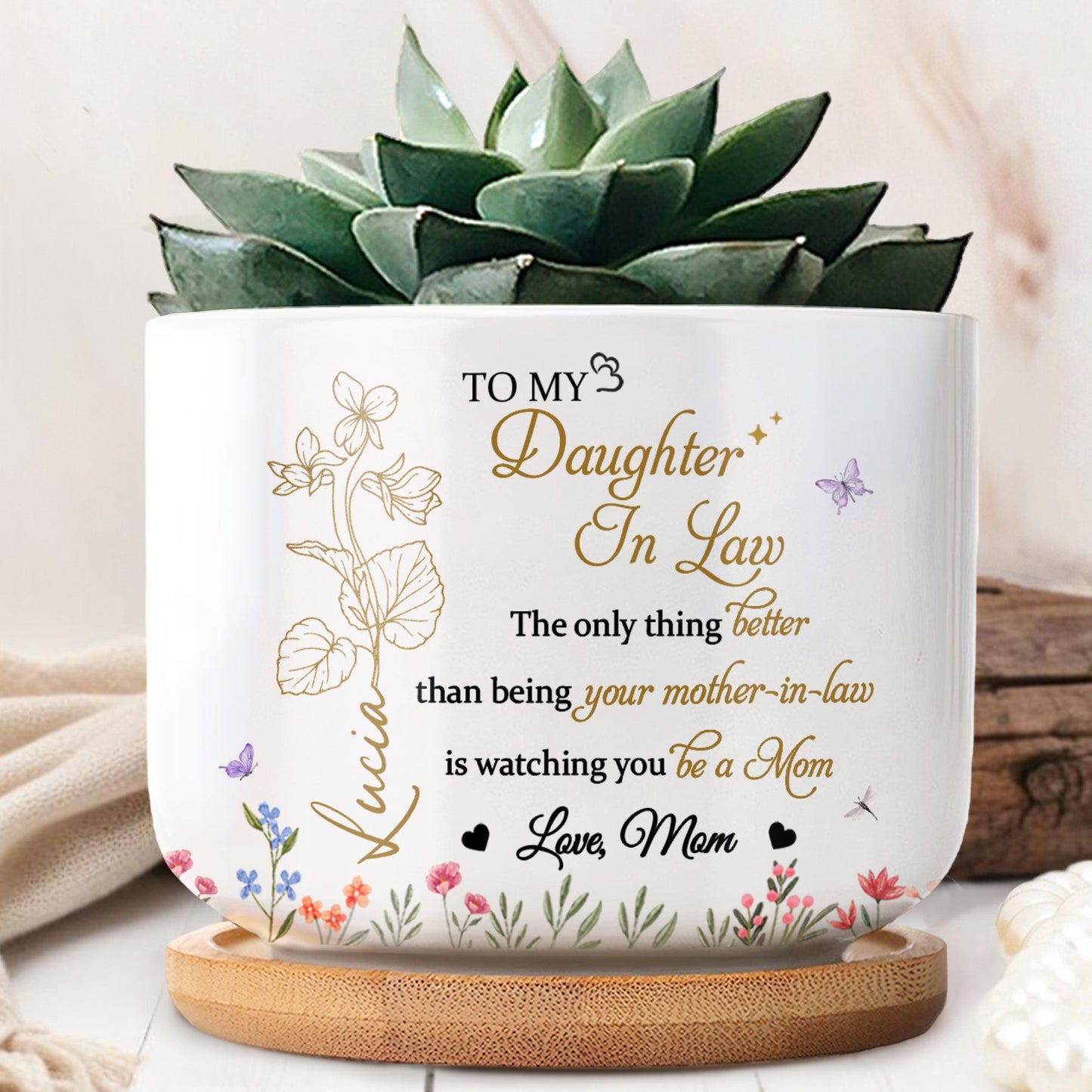 To My Daughter In Law, Watching You Be a Mom, Flowers and Hearts