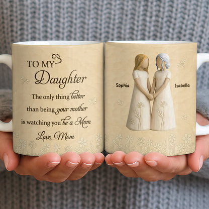 To My Daughter, Flowers and Hearts Design