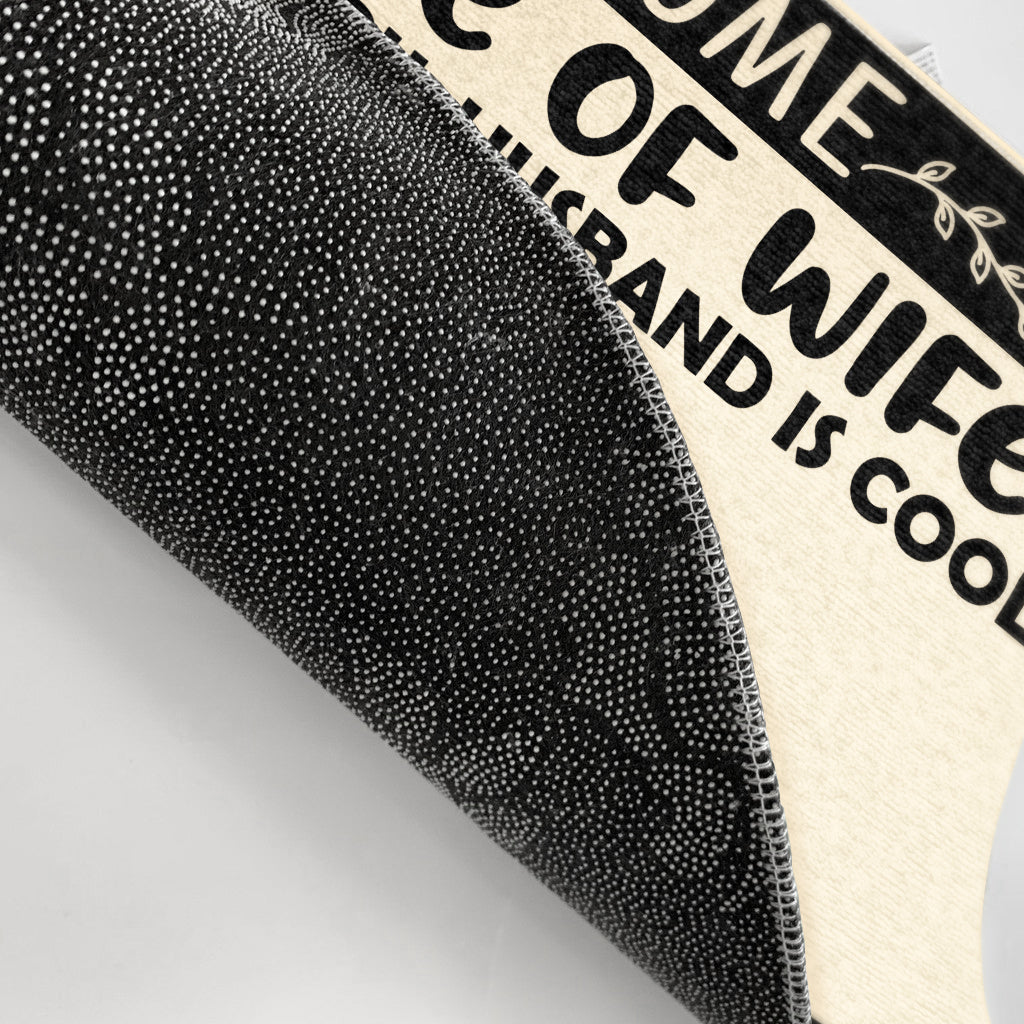 Wife Kids Are Shady Husband Is Cool - Personalized Custom Family Welcome Doormat