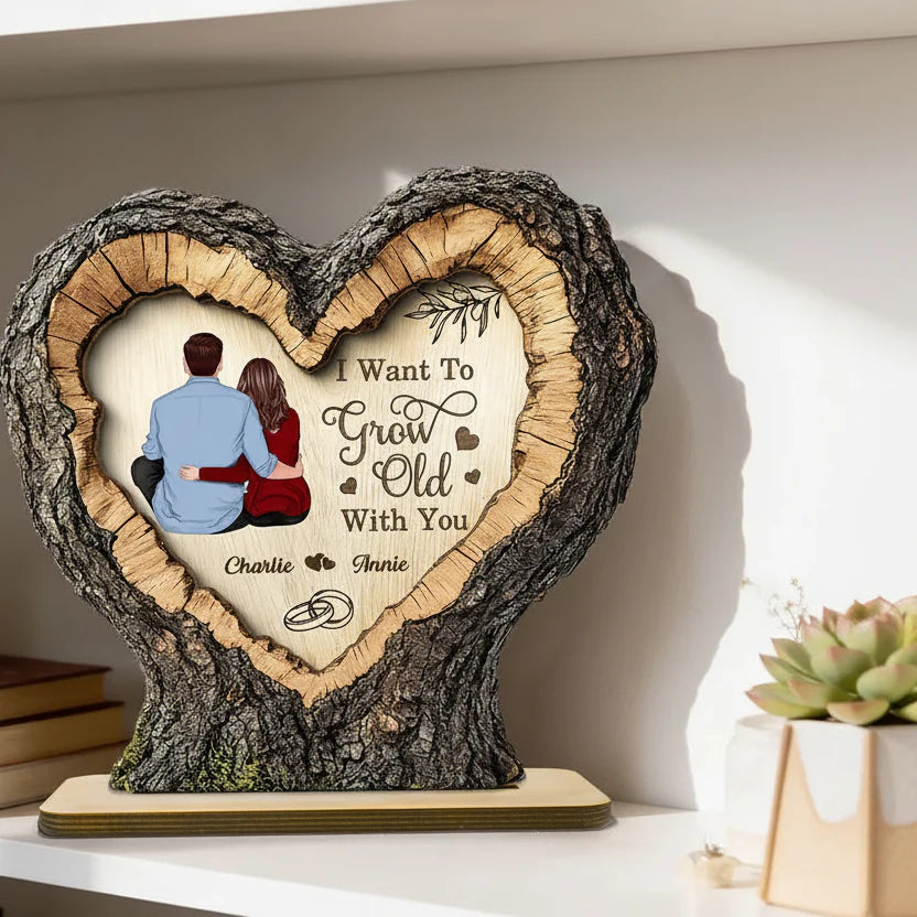 "Favorite Place Next To You" Couple Art - Personalized 2-Layered Wooden Plaque
