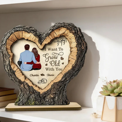 "Favorite Place Next To You" Couple Art - Personalized 2-Layered Wooden Plaque