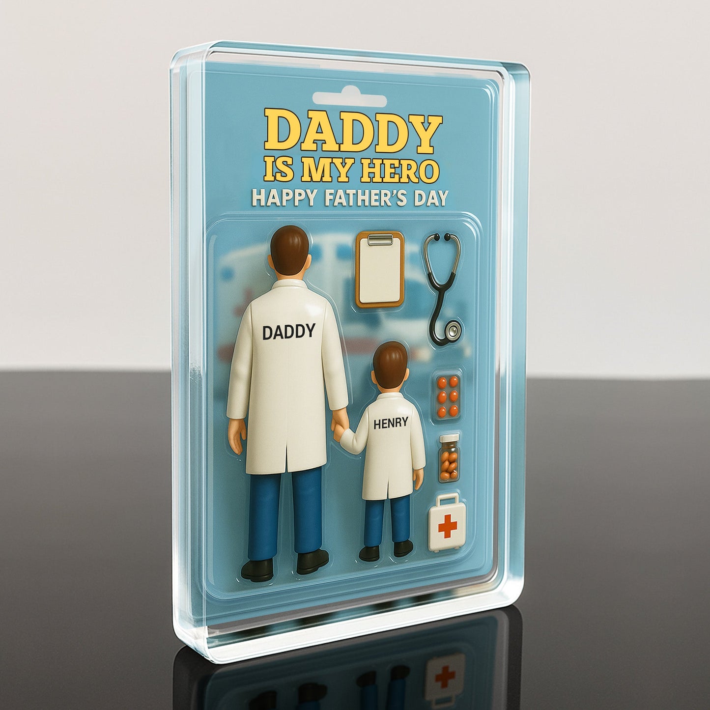 Daddy Is My Hero - Personalized Doctor Acrylic Plaque