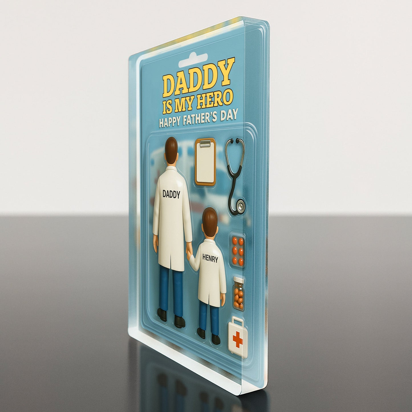 Daddy Is My Hero - Personalized Doctor Acrylic Plaque