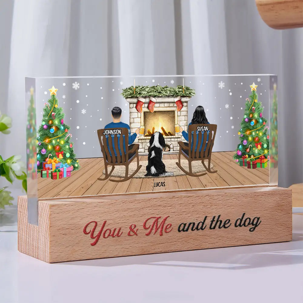 You And Me And The Fur Babies - Personalized Rectangle Led Light