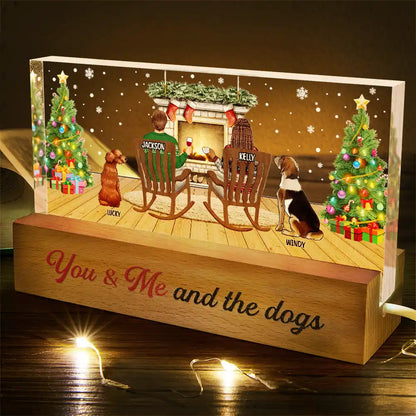 You And Me And The Fur Babies - Personalized Rectangle Led Light