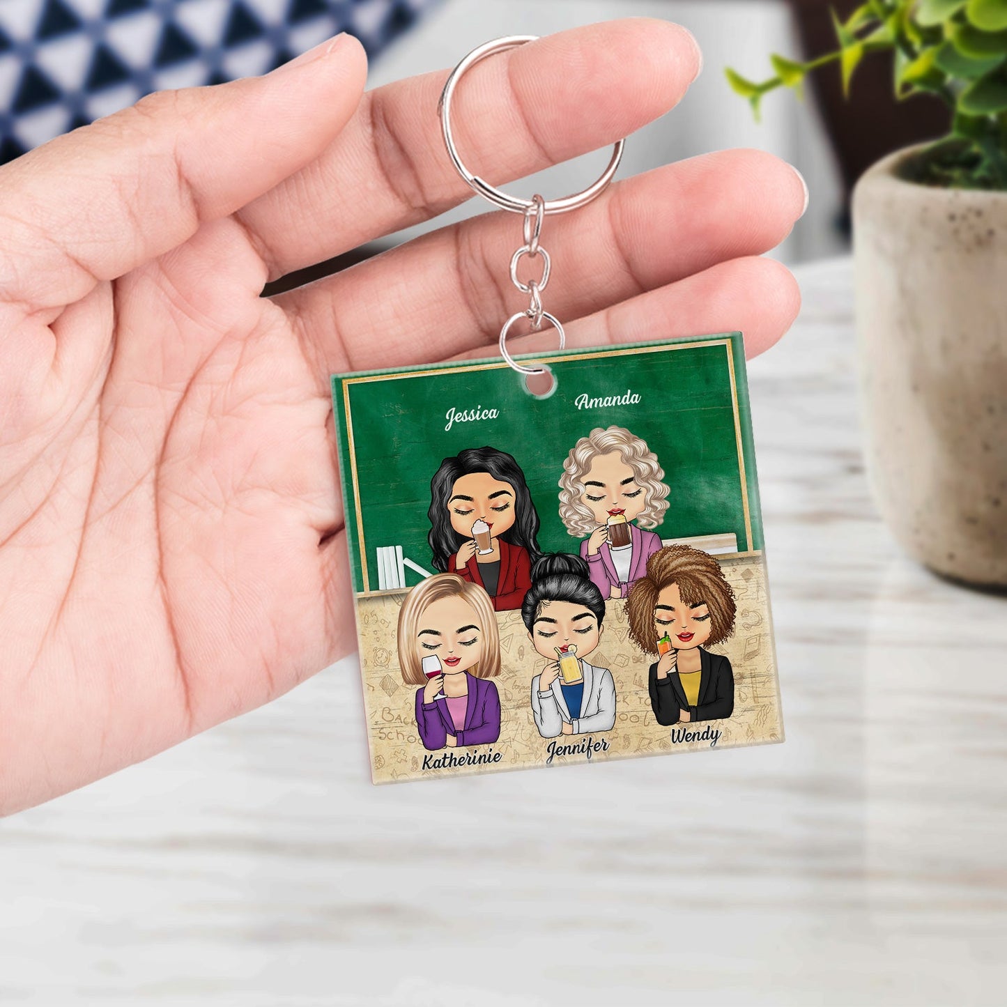 Teacher Work Made Us Colleagues But Our Potty Mouths - Gift For Work Besties, Colleagues - Personalized Custom Acrylic Keychain