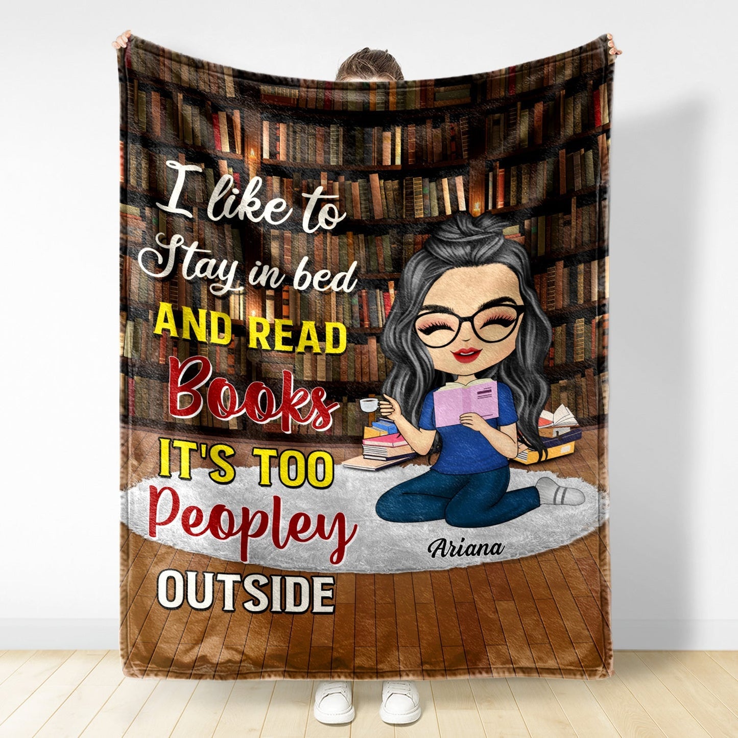 Personalized Cozy Reading Blankett - Perfect Gift for Book Lovers