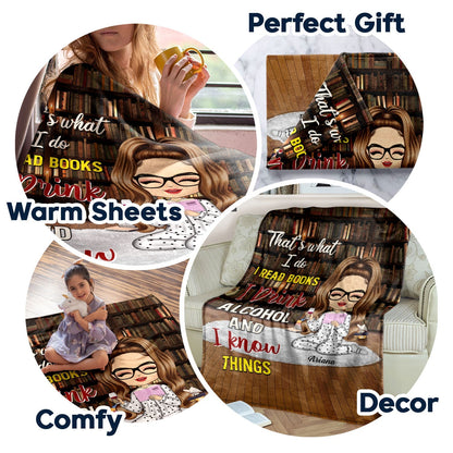 Personalized Cozy Reading Blankett - Perfect Gift for Book Lovers