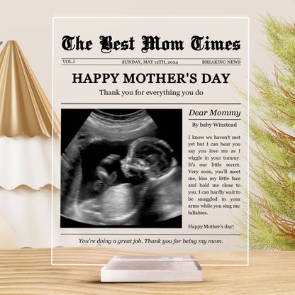 Personalized Plaque: The Best Mom Times – Happy Mother’s Day