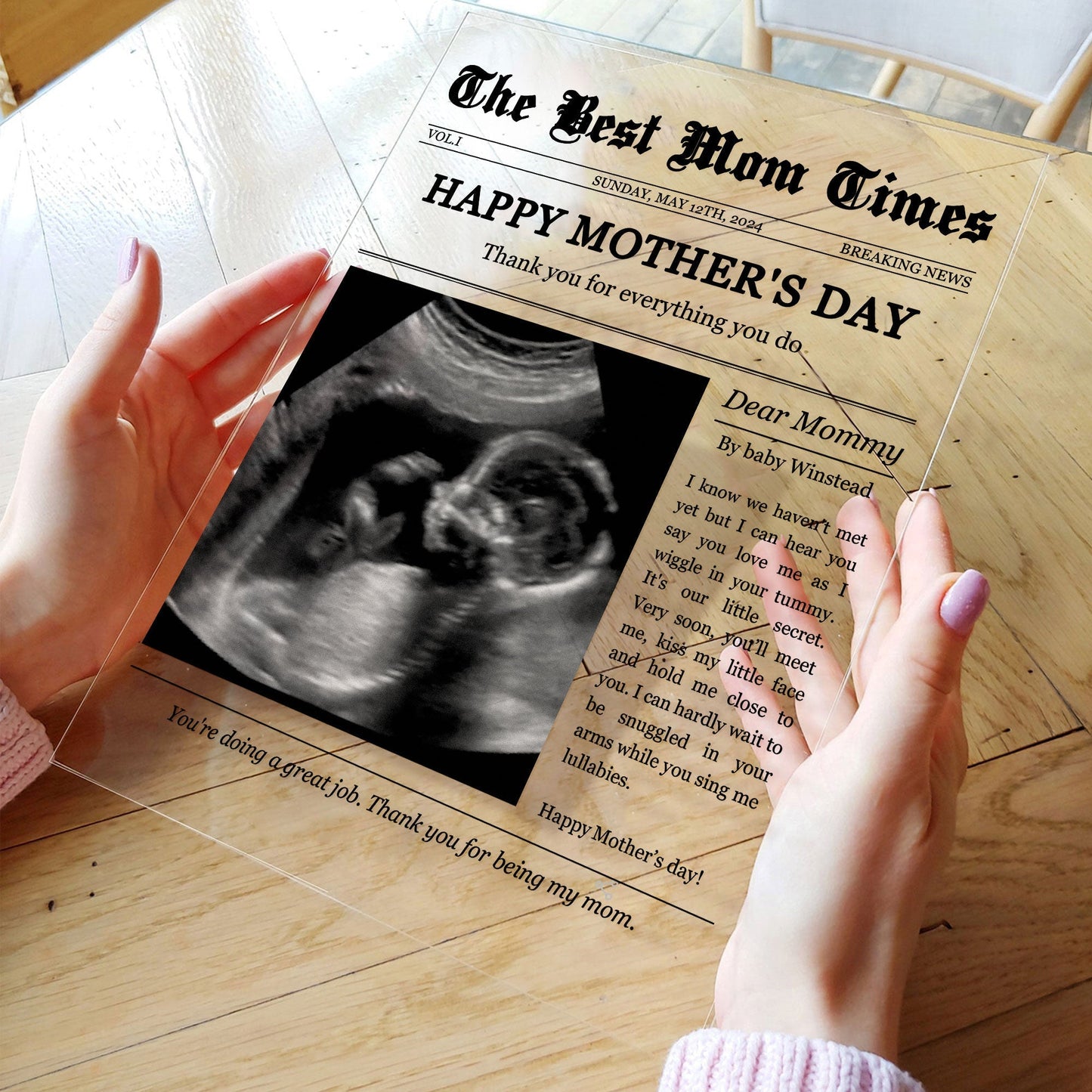 Personalized Plaque: The Best Mom Times – Happy Mother’s Day