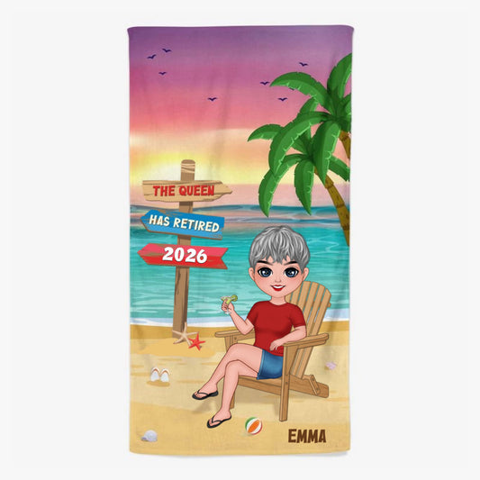 The Legend Has Retired - Personalised Beach Towel