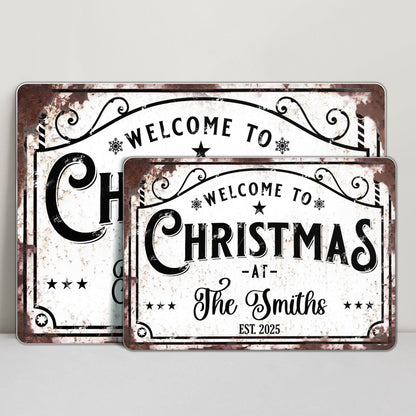 Personalized Sign - Welcome to Christmas