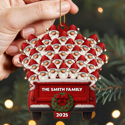 Customizable Family Truck Wood Ornament - A Unique Holiday Keepsake