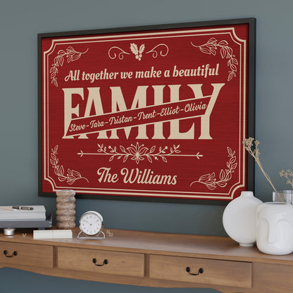 All Together We Make A Beautiful Family, Floral Design