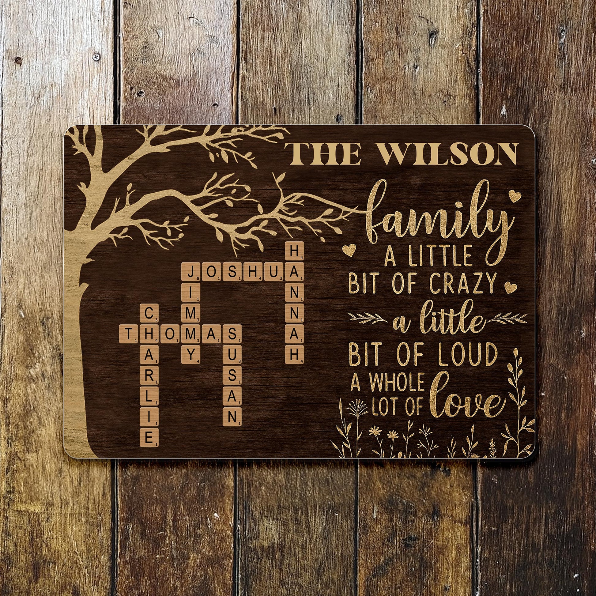 A Little Bit Of Crazy And Love Family Tree Design