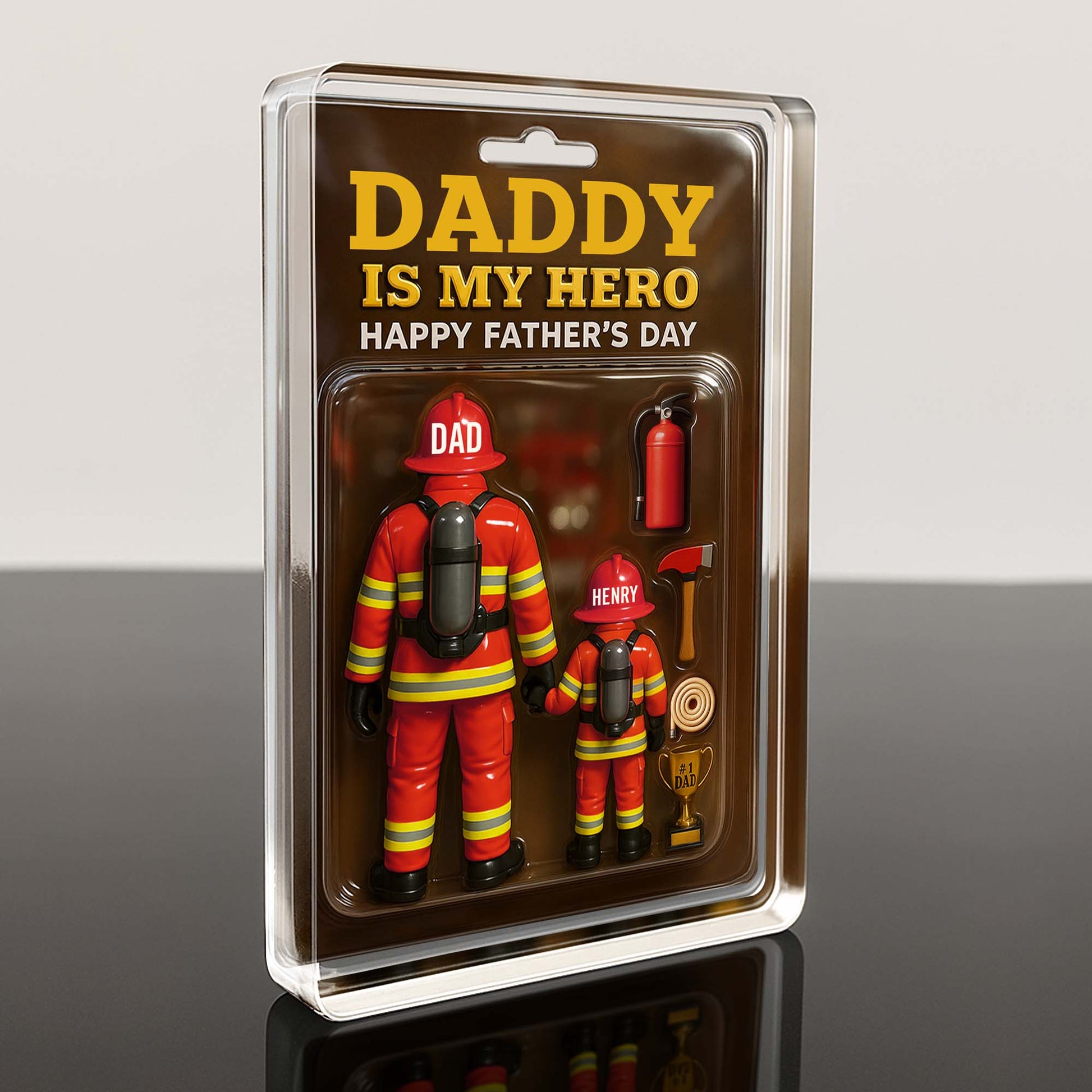 Daddy Is My Hero - Personalized Firefighter Acrylic Plaque