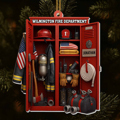 “Honor & Courage” Firefighter Acrylic Ornament - Personalized Christmas Gift