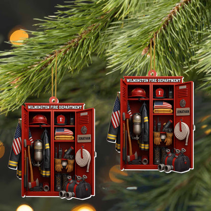 “Honor & Courage” Firefighter Acrylic Ornament - Personalized Christmas Gift