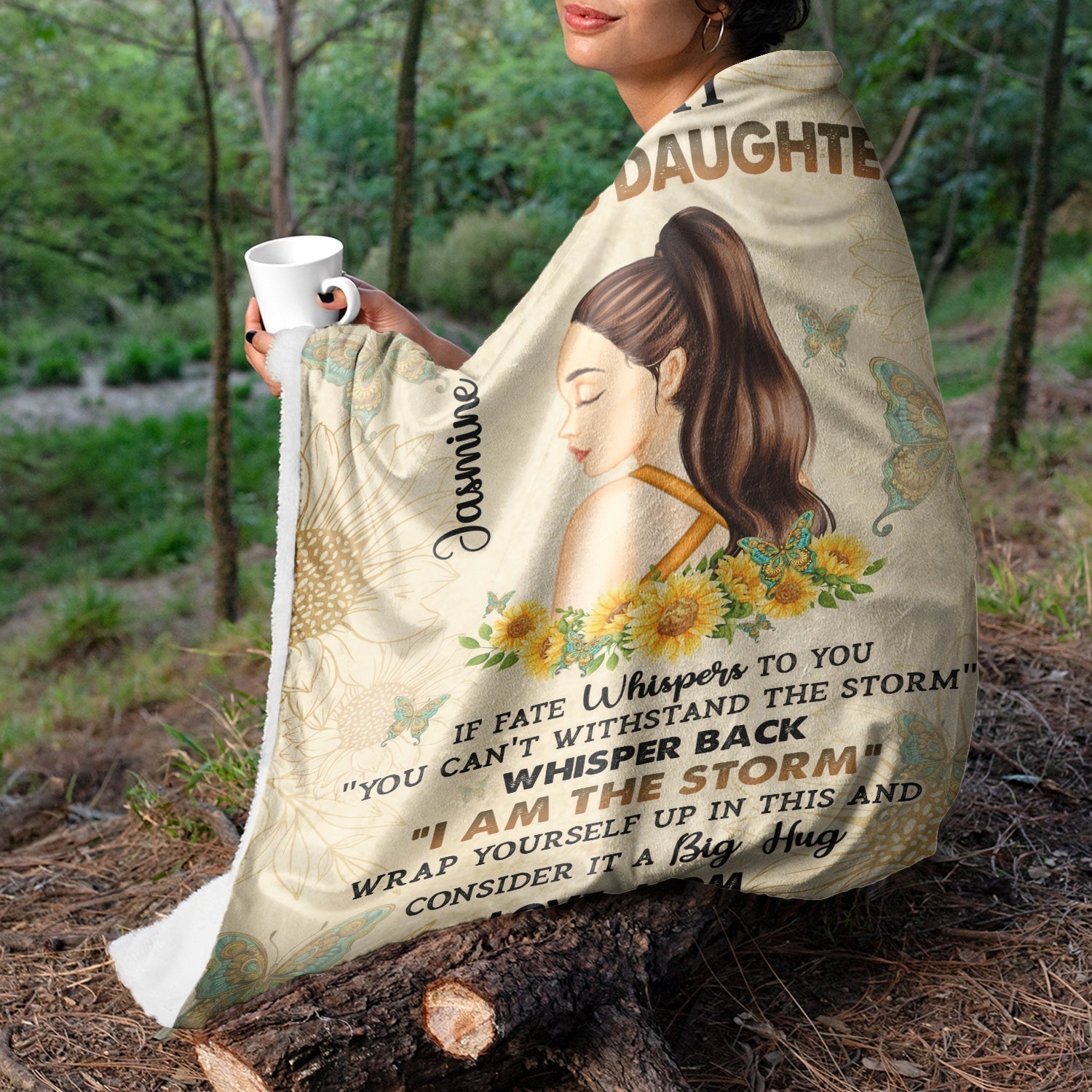 To My Badass Daughter - Personalized Blanket Gift For Women