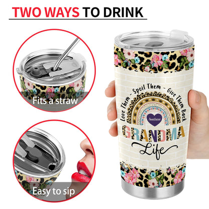 Heartfelt Personalized "Grandma Life" Tumbler for Grandmas & Nanas