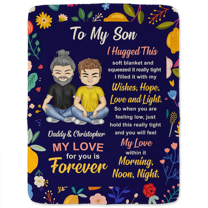To My Daughter Son - Gift For Daughter Son - Personalized Blanket