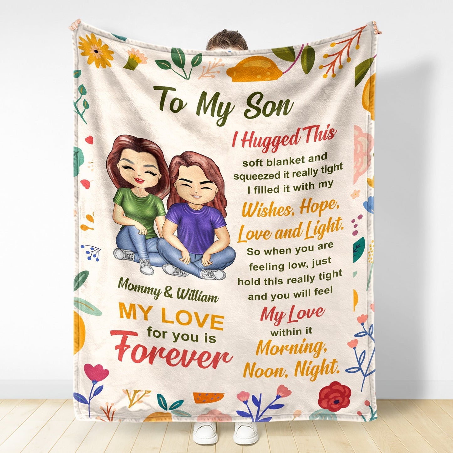 To My Daughter Son - Gift For Daughter Son - Personalized Blanket