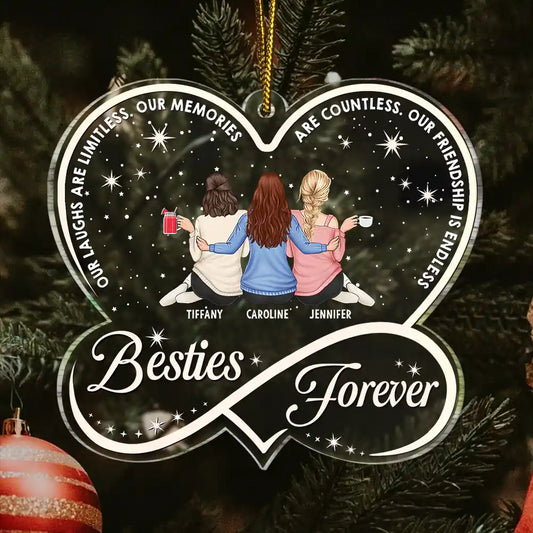 Personalized Best Friends Keepsake: 'Our Friendship Is Endless' Acrylic Ornament