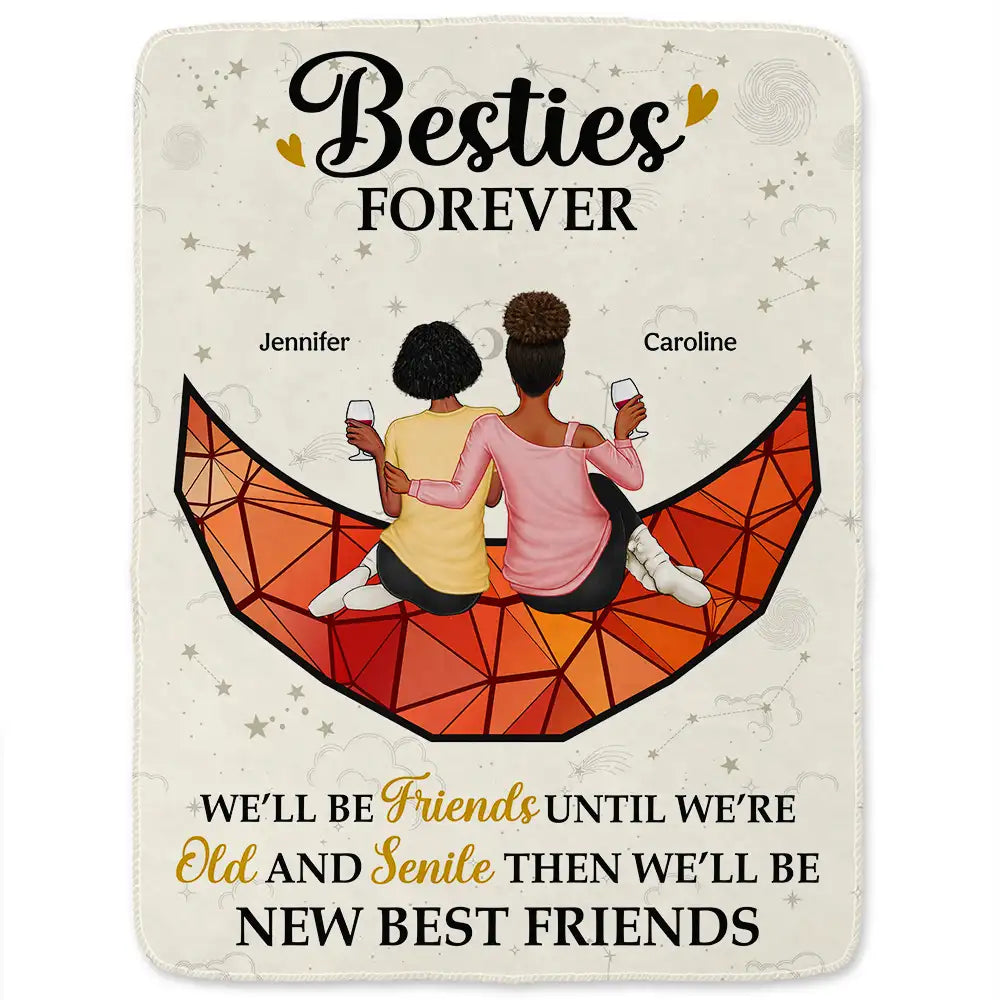 Gift For Bestie - Our Friendship Is Endless Besties Forever - Personalized Fleece Blanket, Sherpa Blanket