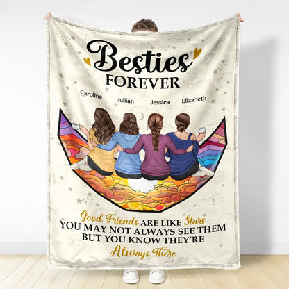 Gift For Bestie - Our Friendship Is Endless Besties Forever - Personalized Fleece Blanket, Sherpa Blanket