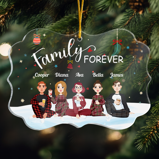 Family Forever (New Version) - Personalized Acrylic Ornament