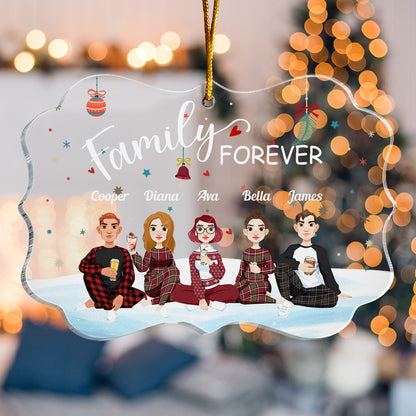 Family Forever (New Version) - Personalized Acrylic Ornament