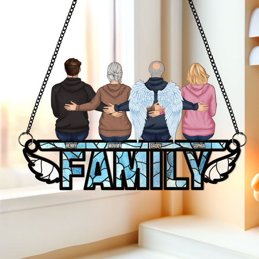 Custom Personalized 'Always With You' Family Memorial For Loved One Suncatcher