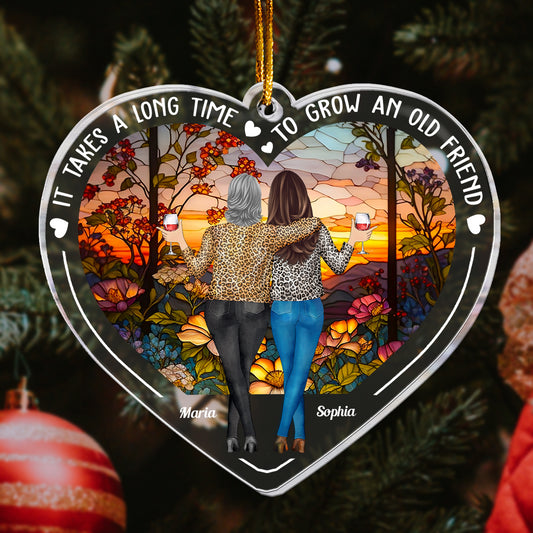 Personalized Best Friend Ornament: 'Long Time To Grow An Old Friend' Keepsake