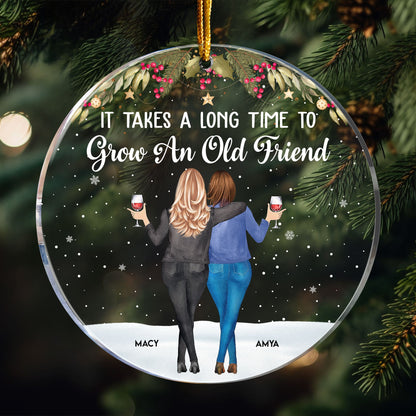 Friends We Never Walk Alone - Personalized Acrylic Christmas Gift For Friend