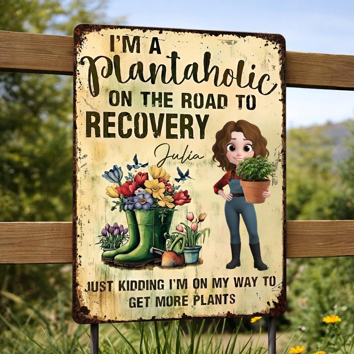 Plantaholic On The Road To Recovery, Gardening Lover Design
