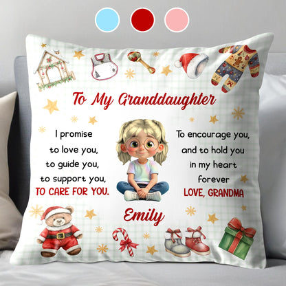 To My Granddaughter Love Promise Pillow