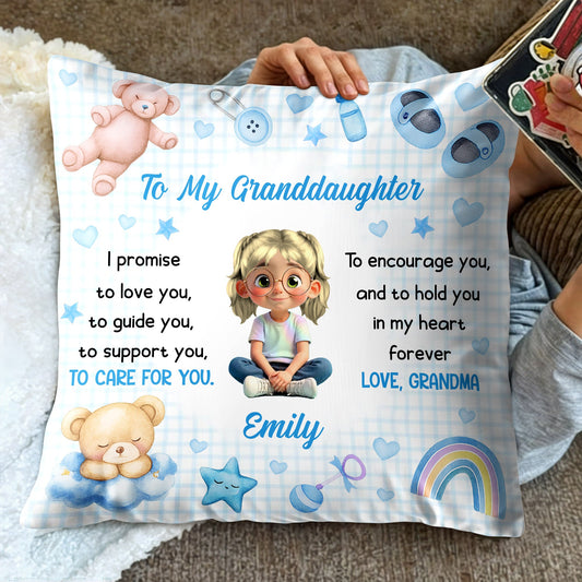 To My Granddaughter Love Promise Pillow