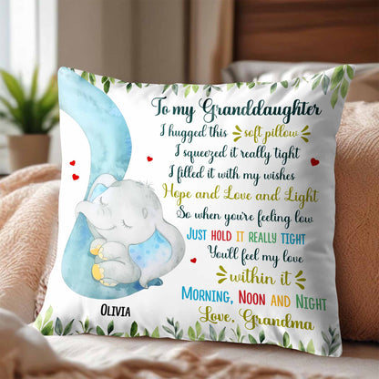 To My Granddaughter, Love Message With Elephant