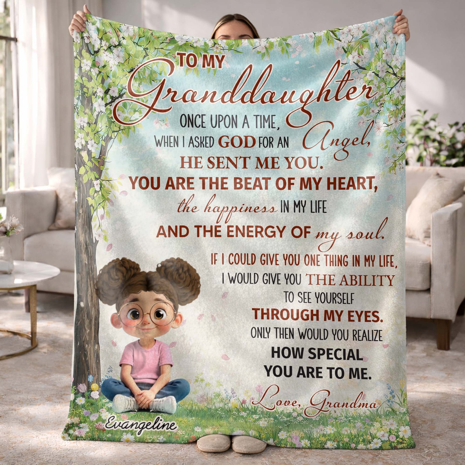 To My Granddaughter, Once Upon A Time, Glasses And Flowers