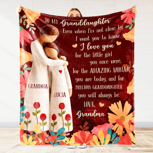 To My Granddaughter, Love From Grandma With Roses