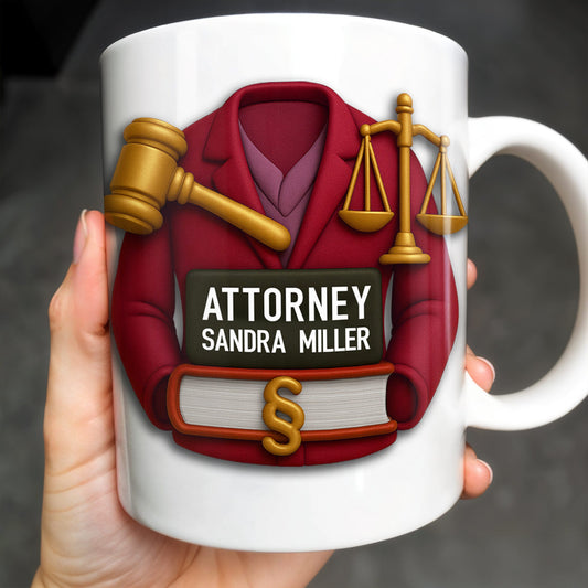 Scales Of Justice Law Mug - Personalized Gift for Lawyer