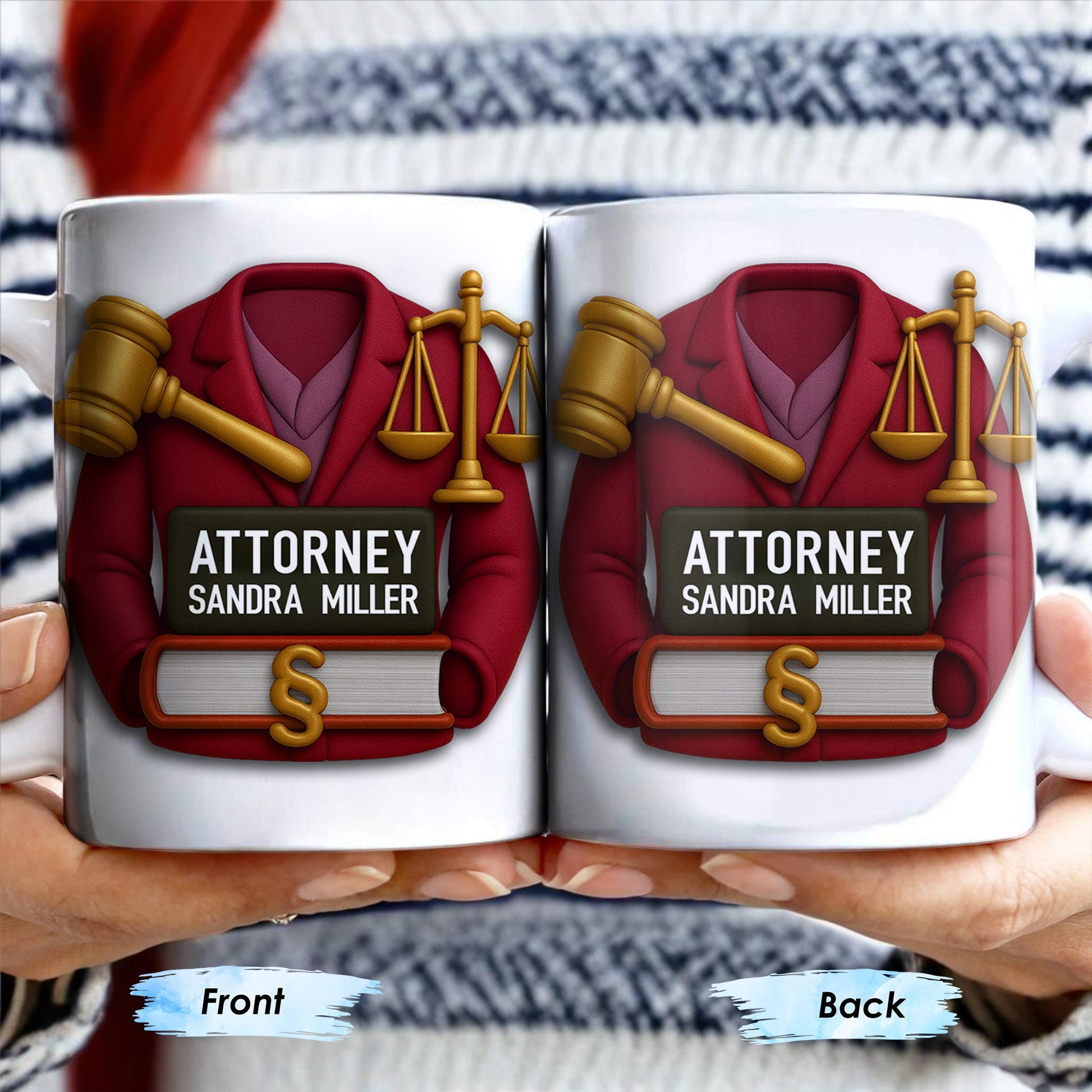 Scales Of Justice Law Mug - Personalized Gift for Lawyer