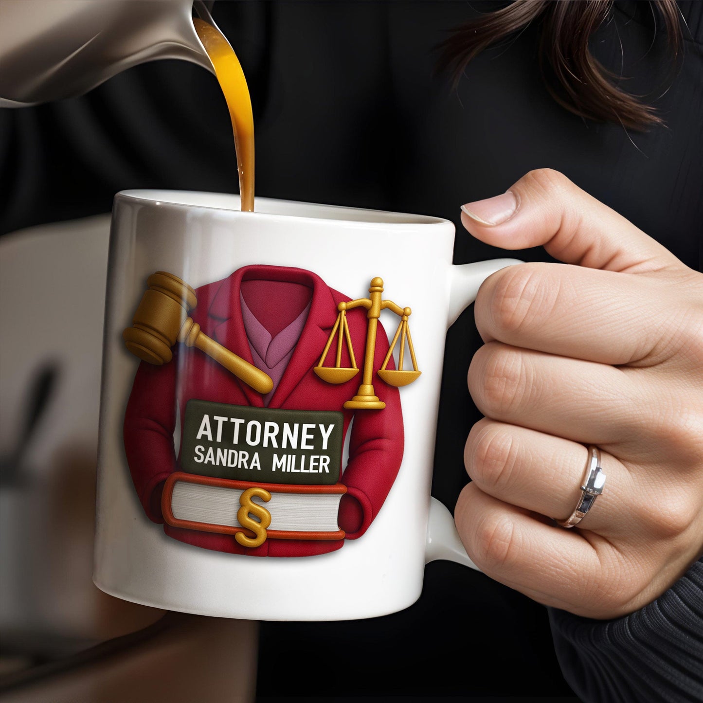 Scales Of Justice Law Mug - Personalized Gift for Lawyer