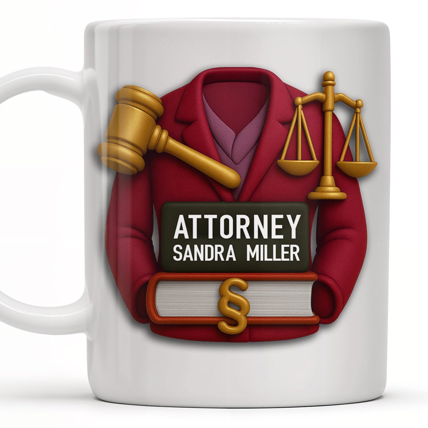 Scales Of Justice Law Mug - Personalized Gift for Lawyer