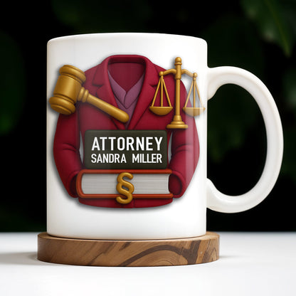 Scales Of Justice Law Mug - Personalized Gift for Lawyer