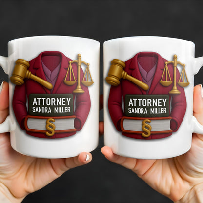 Scales Of Justice Law Mug - Personalized Gift for Lawyer